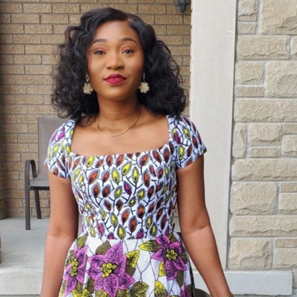 Floral African Print/Ankara Dress